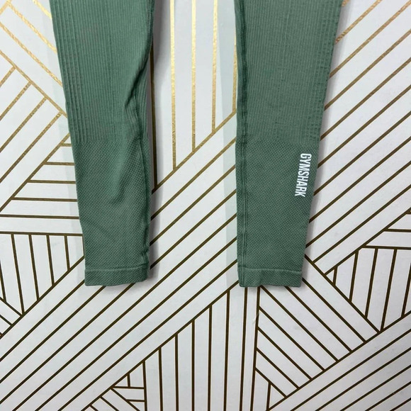Gymshark Power Down Leggings‎ Dusty Sage Green Size Medium - Picture 11 of 12
